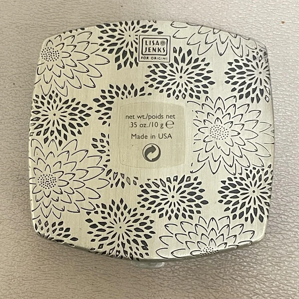 Lisa Jenks for Origins Compact Powder 0.35 oz Mirror Case Floral Design Made USA